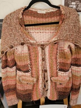 Anthropologie  Sleeping on Snow Ouray shawl collar  Sweater Cardigan,L
